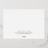 EMELIA Gold Foil Rustic Boho Wedding Save the Date Folie Uitnodiging (Achterkant)