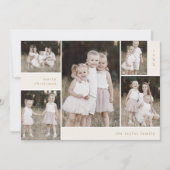 EMELIA Gold Schattige Voorzijde Achterzijde Multi Feestdagenkaart (Voorkant)