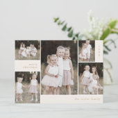 EMELIA Gold Schattige Voorzijde Achterzijde Multi Feestdagenkaart (Staand voorkant)