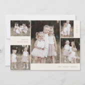 EMELIA Gold Schattige Voorzijde Achterzijde Multi Feestdagenkaart (Achterkant)