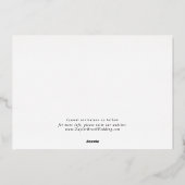 EMELIA Goud Folie Rustieke Boho Trouw Save the Dat Uitnodiging (Achterkant)