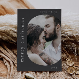 EMELIA Gray Afbeelding Familiefoto Vrolijk Kerstfe Feestdagenkaart