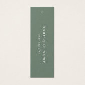 EMELIA Green Hang Labels Kledinglabel Prijs Label Mini Visitekaartjes (Voorkant)