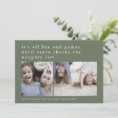 EMELIA Green Hilarische Foto Grappige Kerst Feestdagenkaart (Staand voorkant)