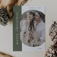 EMELIA Green Xmas Greeting Foto Vrolijk Kerstfeest