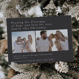 EMELIA Grey Foto Unieke Bijbel Citaten Kerstmis Feestdagenkaart