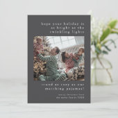 EMELIA Grey Schattigee Familiefoto Grappige Kerst Feestdagenkaart (Staand voorkant)