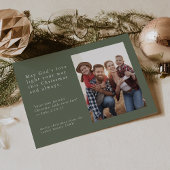 EMELIA Groene Foto Gemakkelijk Eenvoudige Religieu Feestdagenkaart