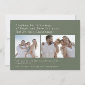 EMELIA Groene Foto Unieke Bijbel Quotes Kerstmis Feestdagenkaart (Voorkant)