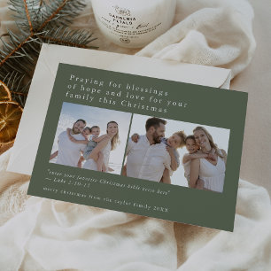 EMELIA Groene Foto Unieke Bijbel Quotes Kerstmis Feestdagenkaart