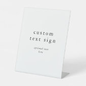 EMELIA Landelijke Eenvoudige Moderne Boho Trouwrin Reclamebord Met Voetstuk (Voorkant)