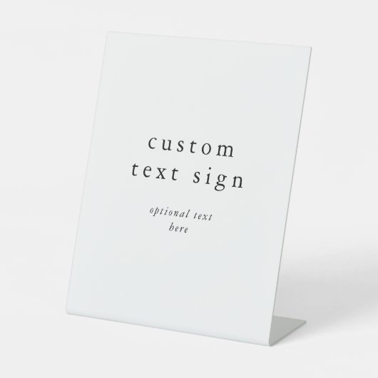 EMELIA Landelijke Eenvoudige Moderne Boho Trouwrin Reclamebord Met Voetstuk (Voorkant)