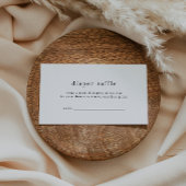 EMELIA Minimaal Eenvoudig Baby shower Luierloof Informatiekaartje