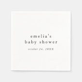 EMELIA Minimaal Rustiek Eenvoudig Baby shower Serv Servet (Voorkant)