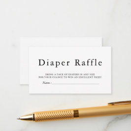 EMELIA Minimal Baby shower Raffle Kaart