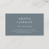 EMELIA Minimal Blue Rustic Small Business Reminder Afsprakenkaartje (Voorkant)