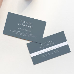 EMELIA Minimal Blue Rustic Small Business Reminder Afsprakenkaartje