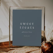 EMELIA Minimal Dusty Blue Boho Rustic Sweet Treats Poster