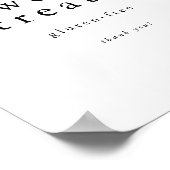 EMELIA Minimalist Unieke Eenvoudige Zoete Traktati Poster (Hoek)