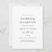 EMELIA Minimalistische Unieke Neutrale Huwelijksre Kaart (Voorkant)