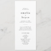 EMELIA minimalistische unieke neutrale rustieke br Programmakaart (Voorkant)