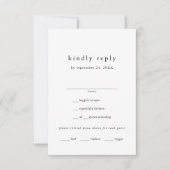 EMELIA Modern Boho Clean Minimalist Unieke bruilof RSVP Kaartje (Voorkant)