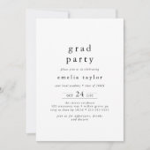 EMELIA Modern Boho Minimalist Graduation Party Kaart (Voorkant)