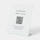 EMELIA Modern Boho Rustic Capture the Love Wedding Reclamebord Met Voetstuk (Voorkant)