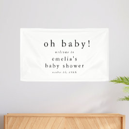 EMELIA Modern Minimaal Rustiek Eenvoudig Baby show Spandoek