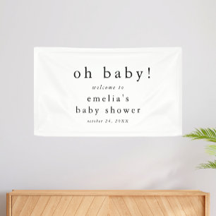 EMELIA Modern Minimaal Rustiek Eenvoudig Baby show Spandoek