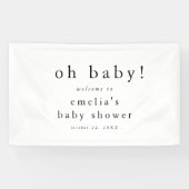 EMELIA Modern Minimaal Rustiek Eenvoudig Baby show Spandoek (Horizontaal)