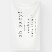 EMELIA Modern Minimaal Rustiek Eenvoudig Baby show Spandoek (Verticaal)