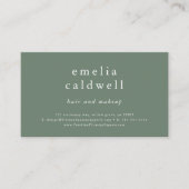 EMELIA Modern Sage Green Small Business Reminder Afsprakenkaartje (Voorkant)