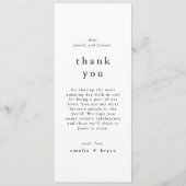 EMELIA Moderne Boho Trouwtafel Dank u Kaarten (Voorkant)