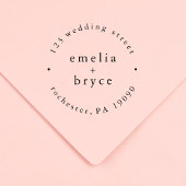 EMELIA Monogram Simpele Boho Trouwrubberstempels Rubberstempel