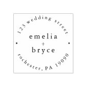 EMELIA Monogram Simple Boho Trouwrubberstempels Rubberstempel (Afrduk)