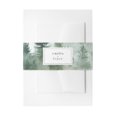 EMELIA Mountain Destination Rustic Forest Wedding Uitnodigingen Wikkel (Voorkant Voorbeeld)