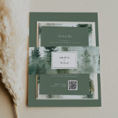 EMELIA Mountain Destination Rustic Forest Wedding Uitnodigingen Wikkel
