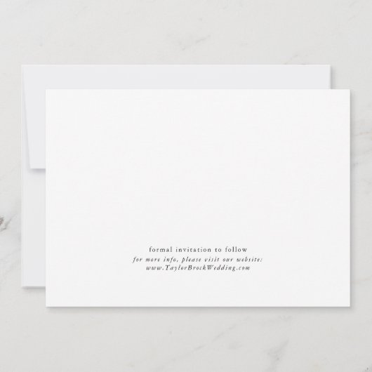 EMELIA Multi Photo Winter Minimalistische Boho Wed Save The Date (Achterkant)