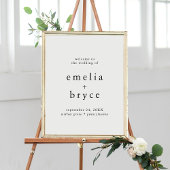 EMELIA Neutral Boho Wedding Welkomstbord Sjabloon Poster