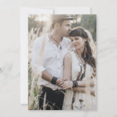 EMELIA Photo Minimalist Unieke Neutrale Huwelijk Kaart (Achterkant)