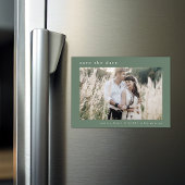 EMELIA Photo Sage Mountain Wedding Sla de datum op Magnetische Uitnodiging