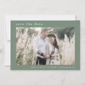 EMELIA Photo Sage Mountain Wedding Sla de datum op Magnetische Uitnodiging (Voorkant)