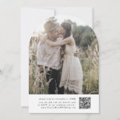 EMELIA QR Code Fotoboog Winter Unieke bruiloft Kaart (Achterkant)