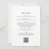 EMELIA QR Code Rustiek Eenvoudig Modern Boho Weddi Kaart (Achterkant)
