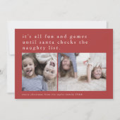 EMELIA Red Hilarische Foto Grappige Kerst Feestdagenkaart (Voorkant)