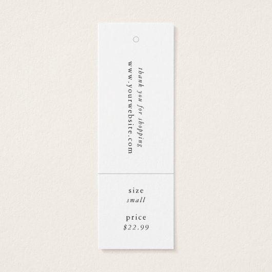 EMELIA Retail Hang Labels Kledinglabel Prijs Label Mini Visitekaartjes (Achterkant)