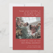 EMELIA Rode Schattigee Familiefoto Grappige Kerst Feestdagenkaart (Voorkant)