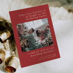 EMELIA Rode Schattigee Familiefoto Grappige Kerst Feestdagenkaart