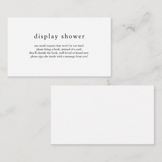 EMELIA Rustic Display Douche Kaart (Voorkant / Achterkant)